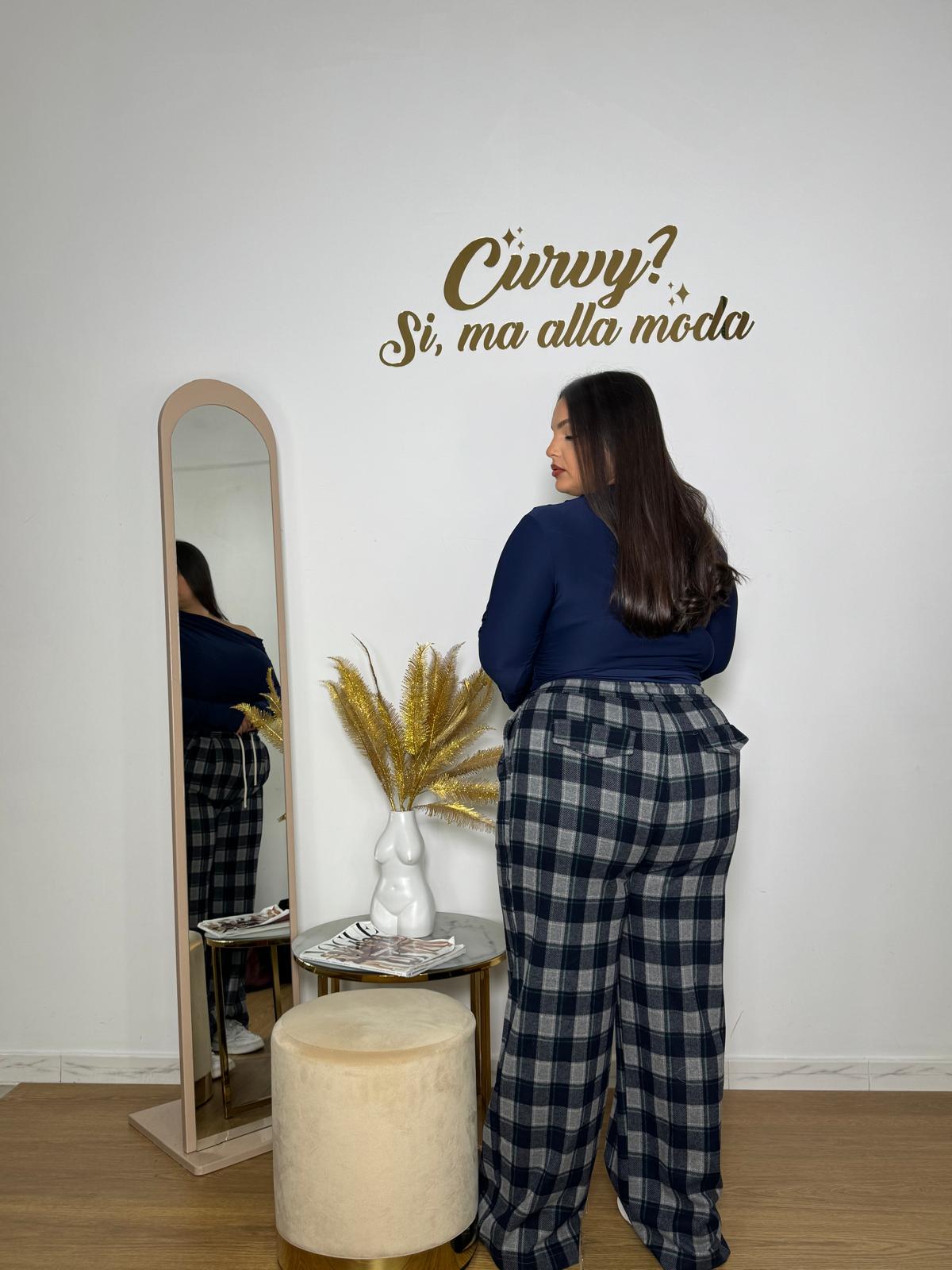 Pantatuta Quadri Blu