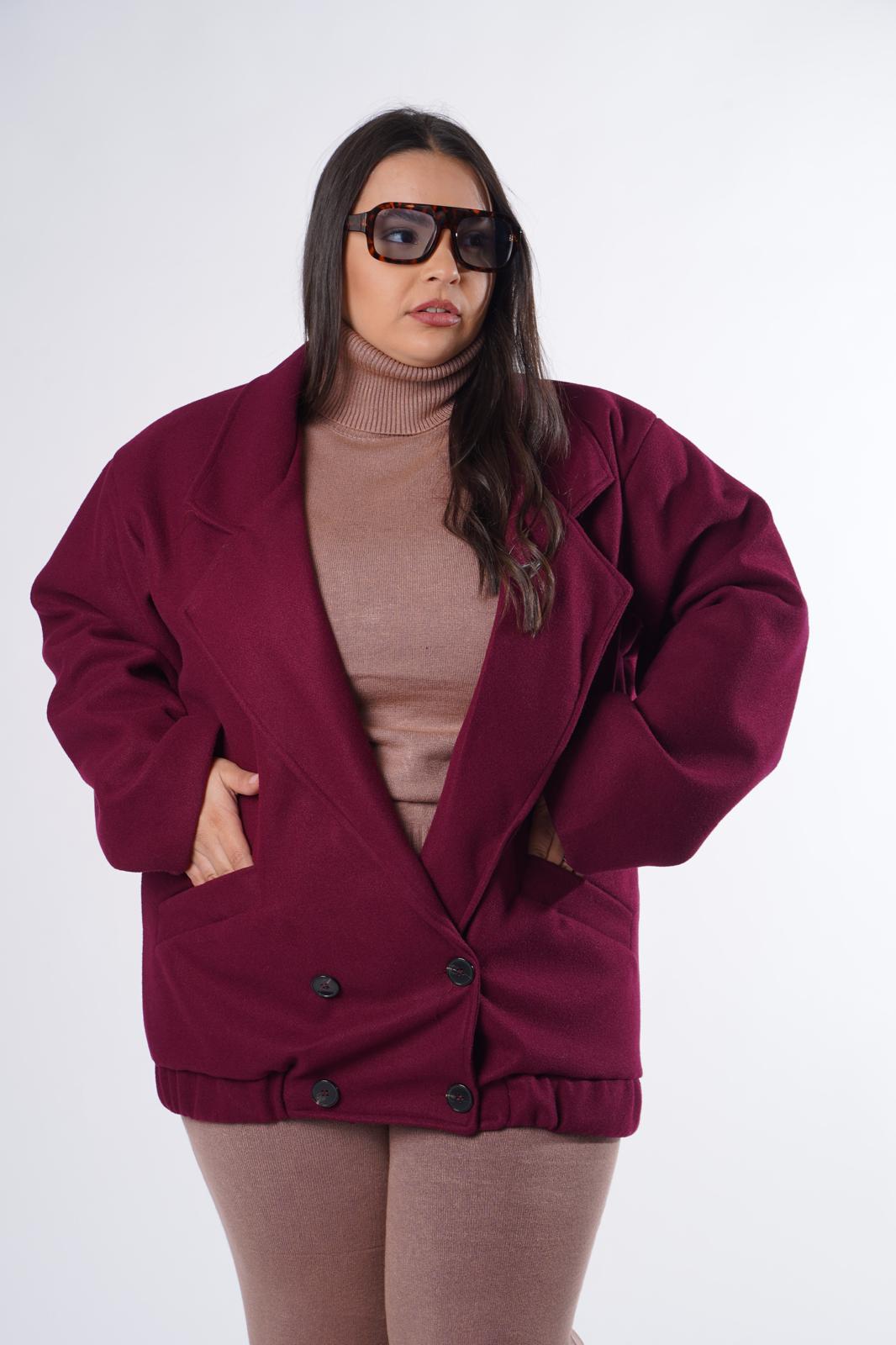 Cappotto Sporty Bordeaux