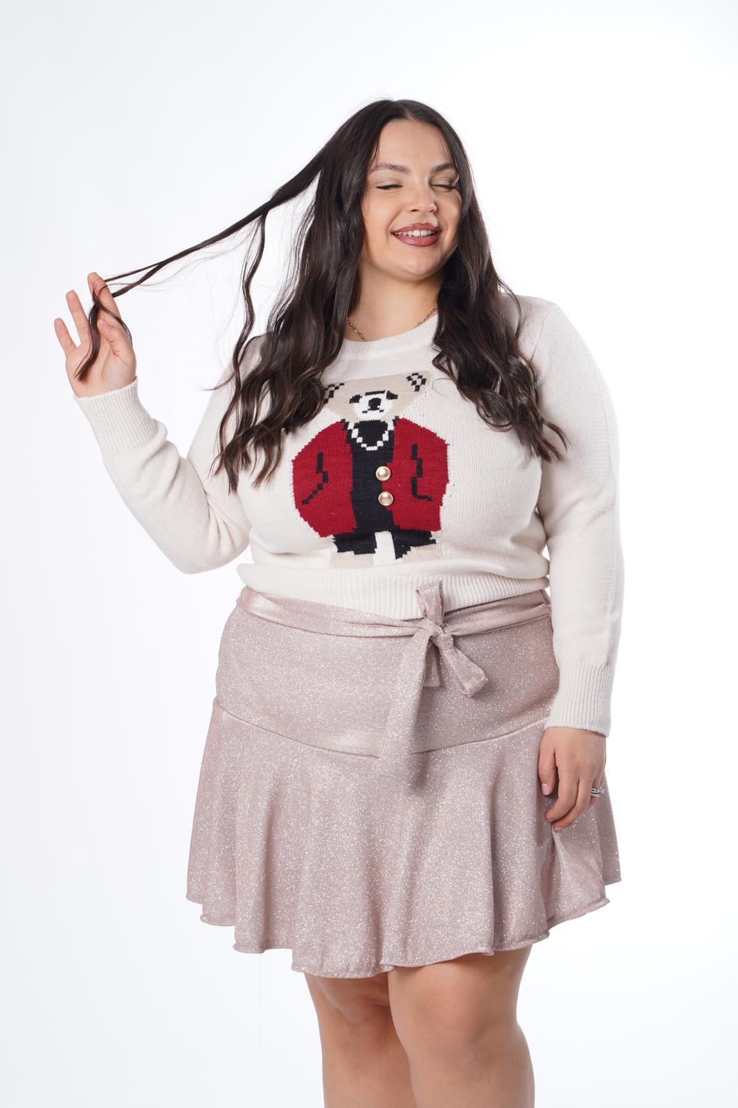 New Year's Glitter Skirt in Powder Pink