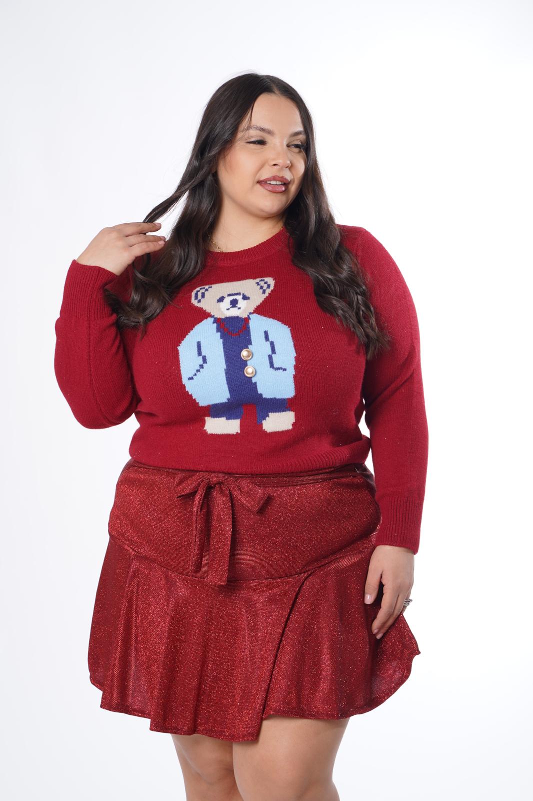 Red New Year Glitter Skirt