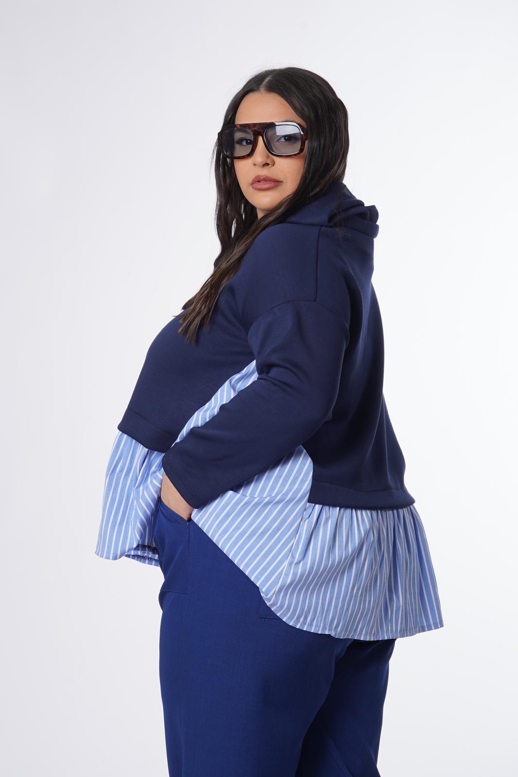 Felpa Gresia love blu