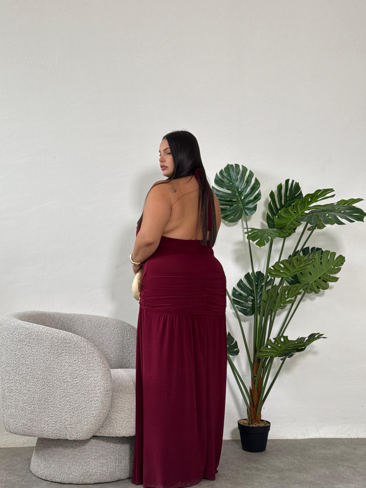 Dress Elegant Stella bordeaux