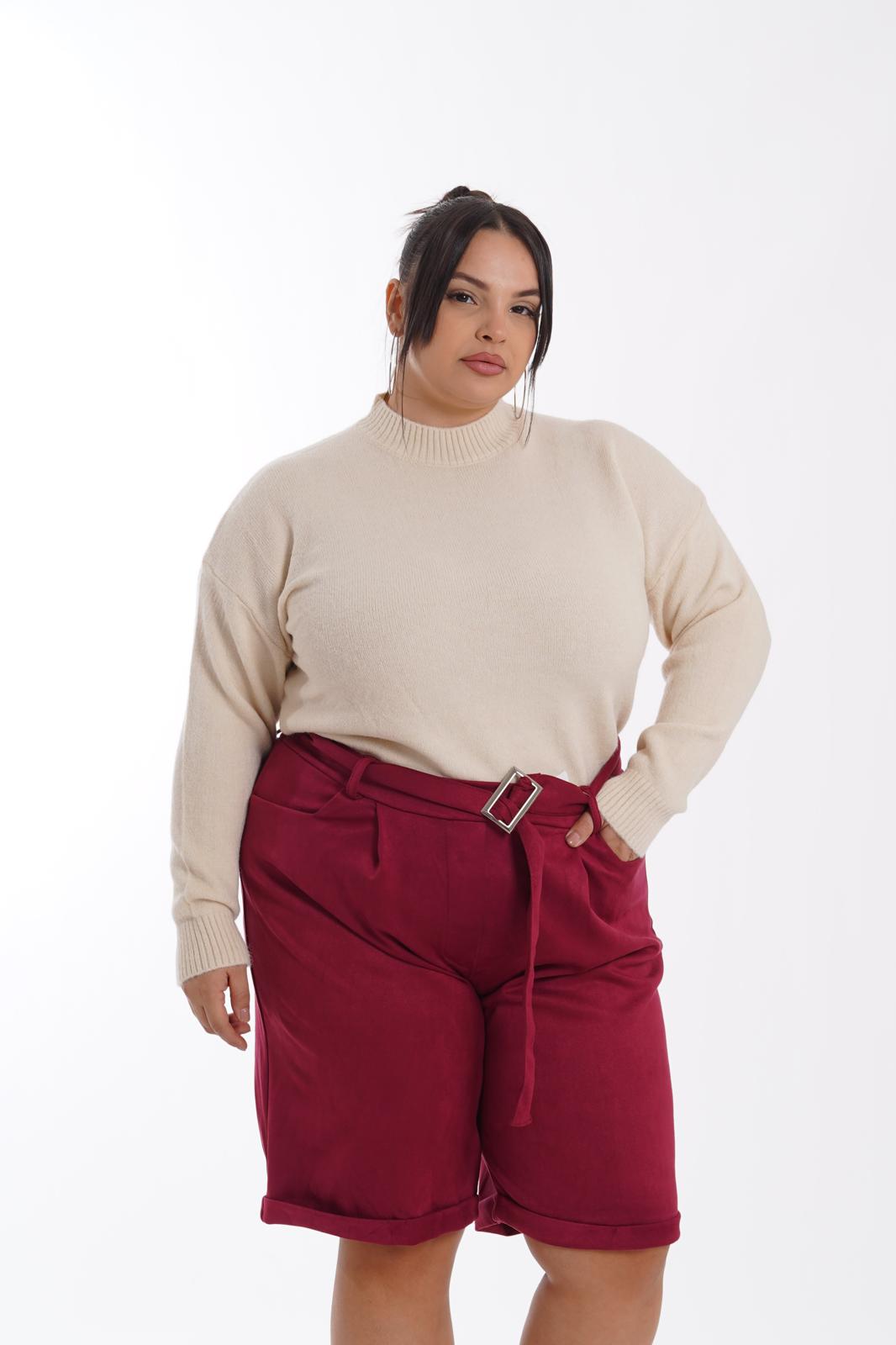 Bermuda Scamosciati Veronica bordeaux