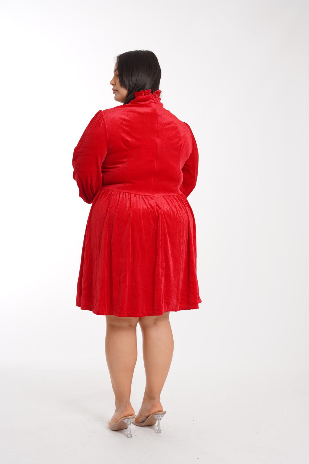 Dress In velluto Corazon rosso