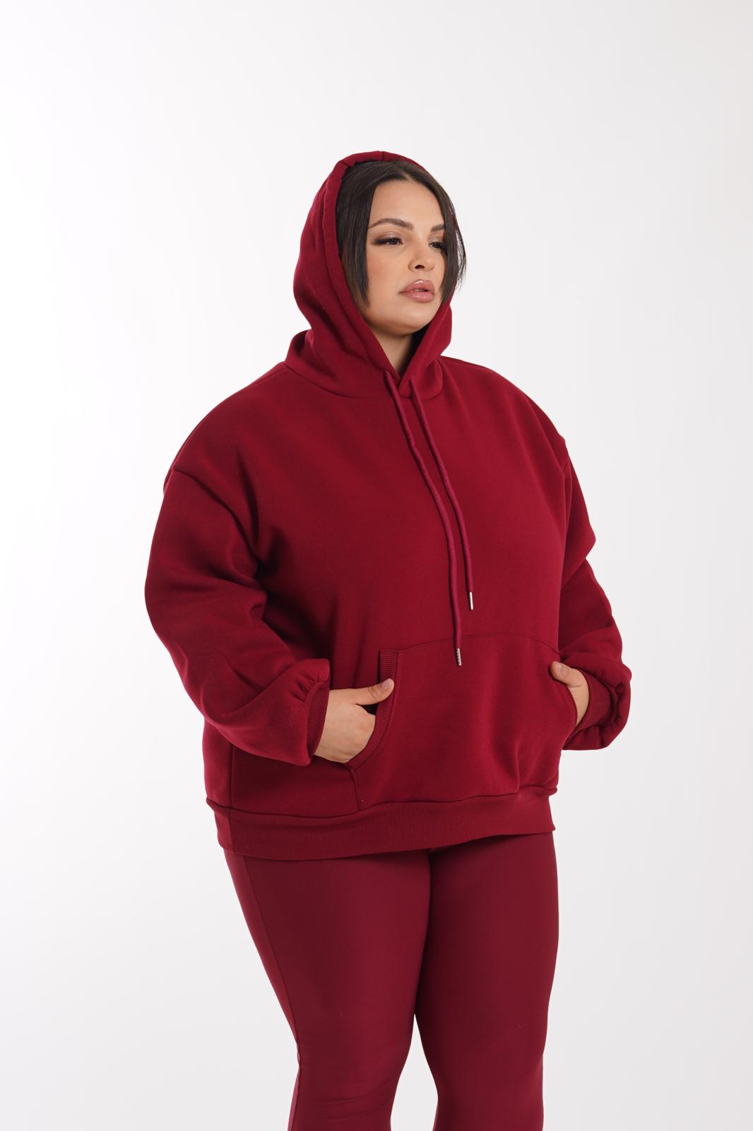 Felpa basic bordeaux