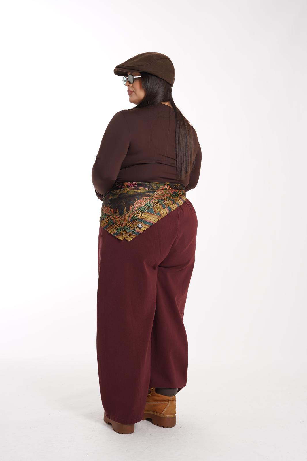 Pantalaccio denim Marghe bordeaux