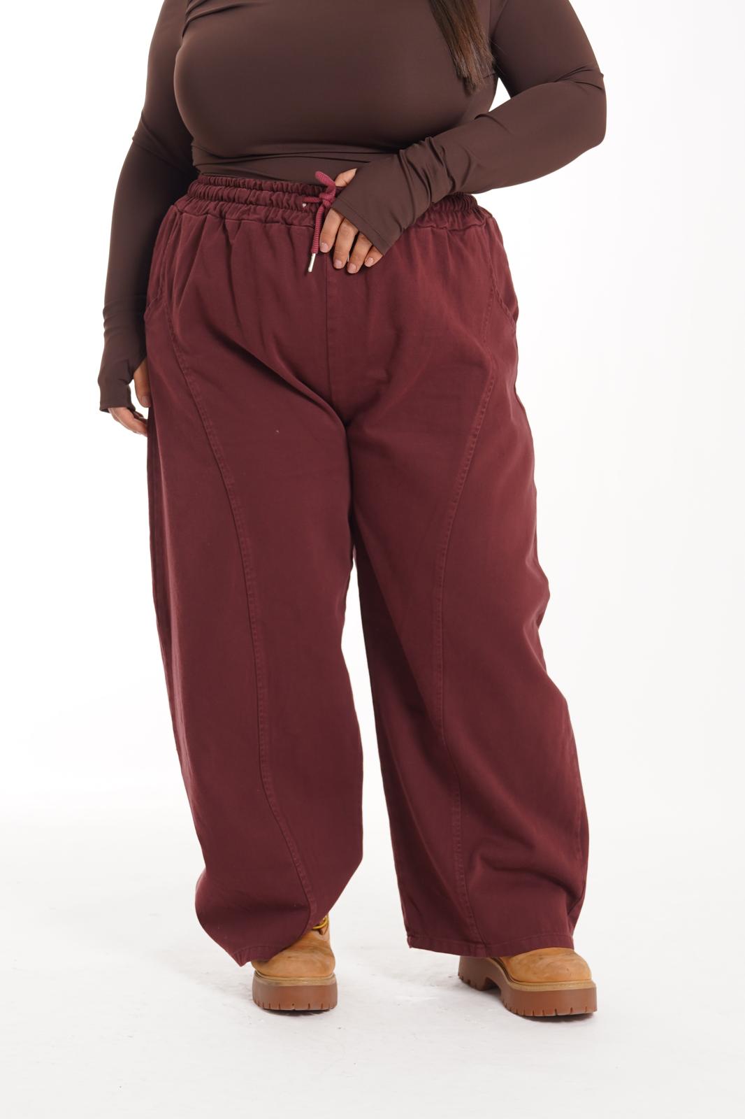 Pantalaccio denim Marghe bordeaux