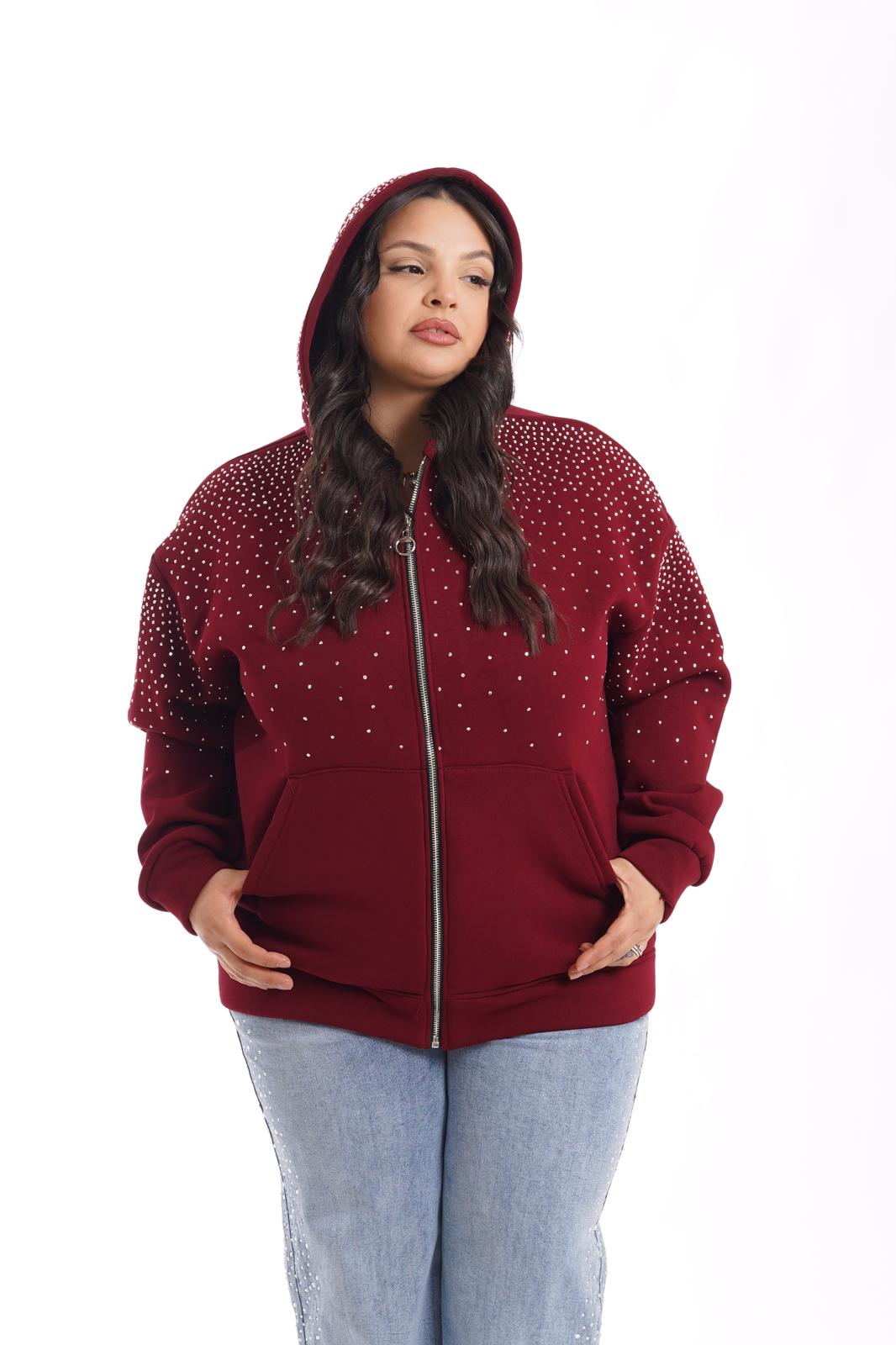 Maxi felpa Monte Carlo bordeaux