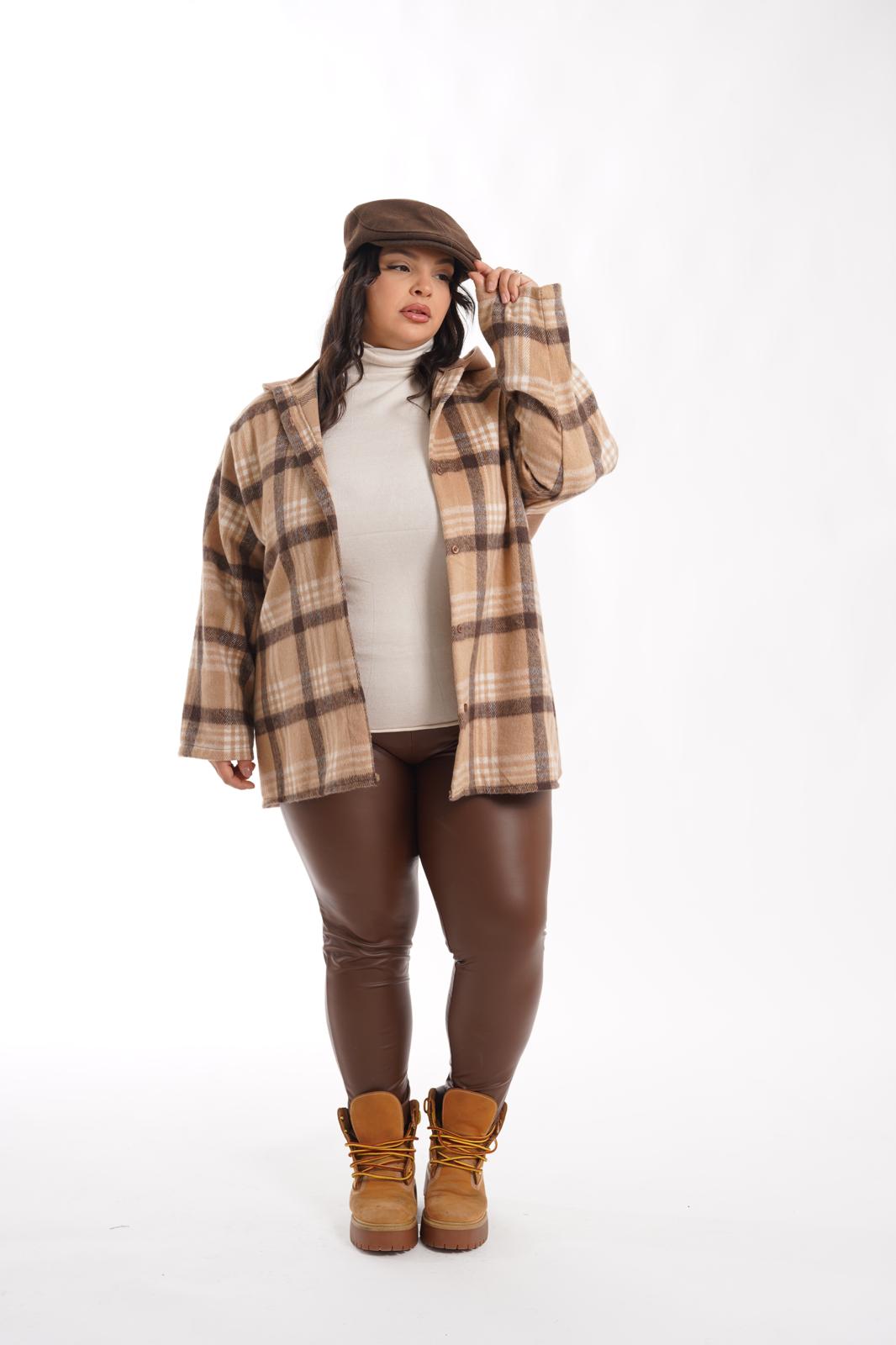 Leggings in ecopelle cavallerizza marrone