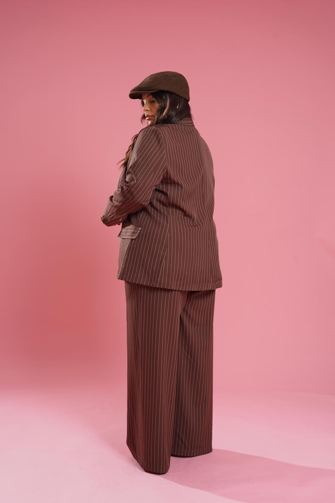 Giacca Gessata "Place Des Vosges" Marrone