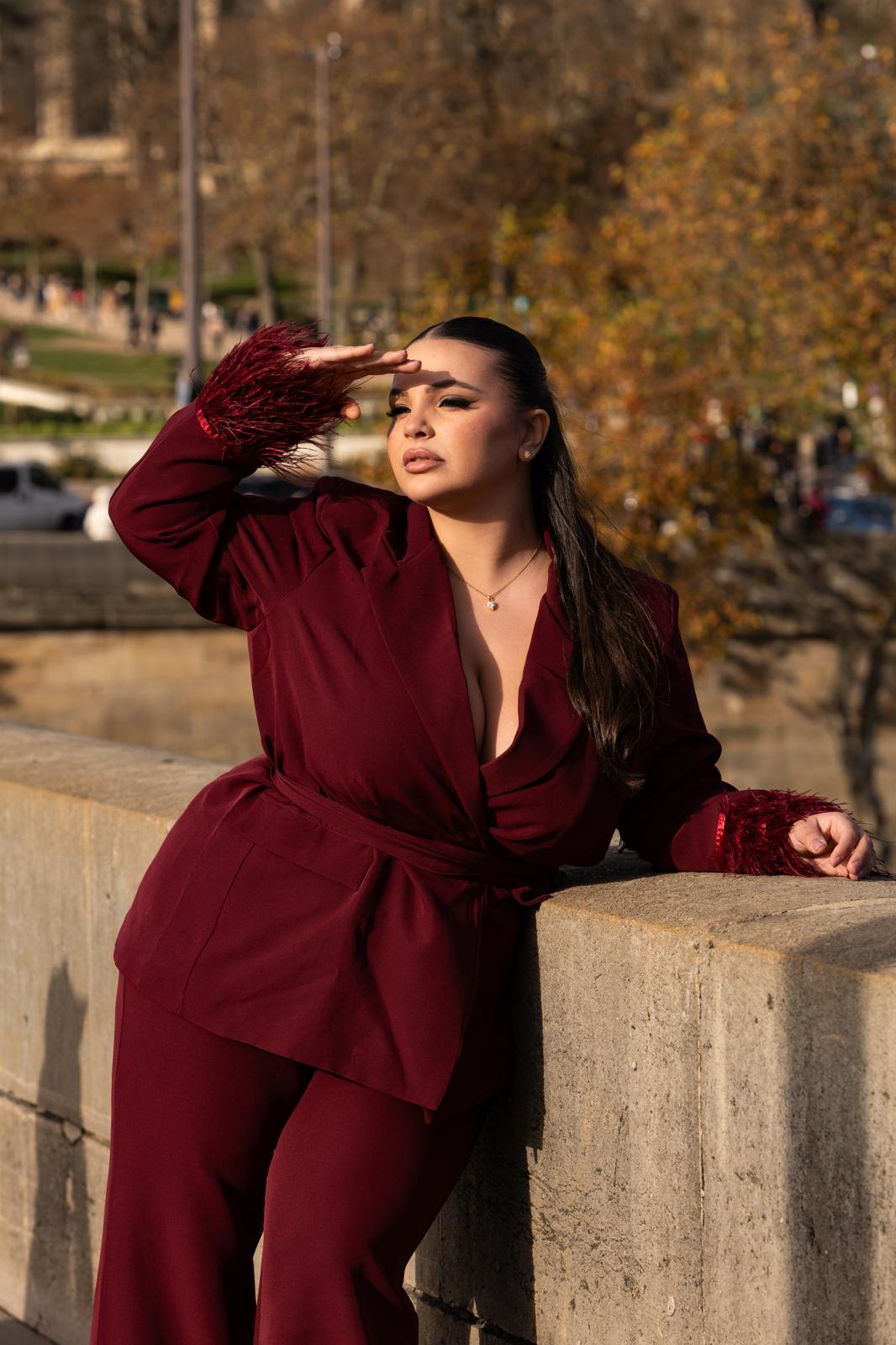 Giacca "Champs Elysees" Bordeaux