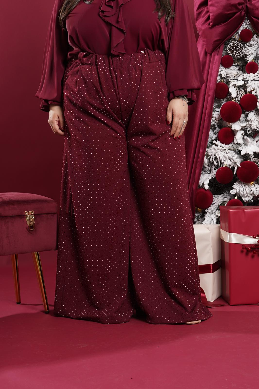 Pantalone Glitter bordeaux