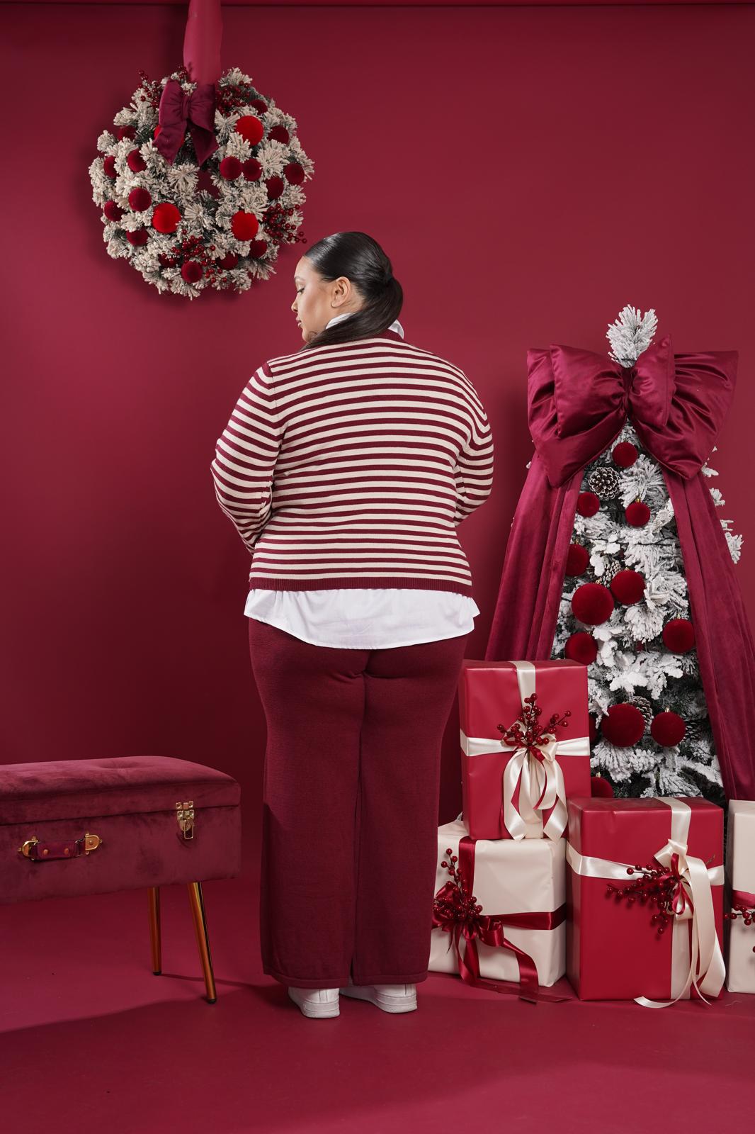 Coordinato Candy a righe panna