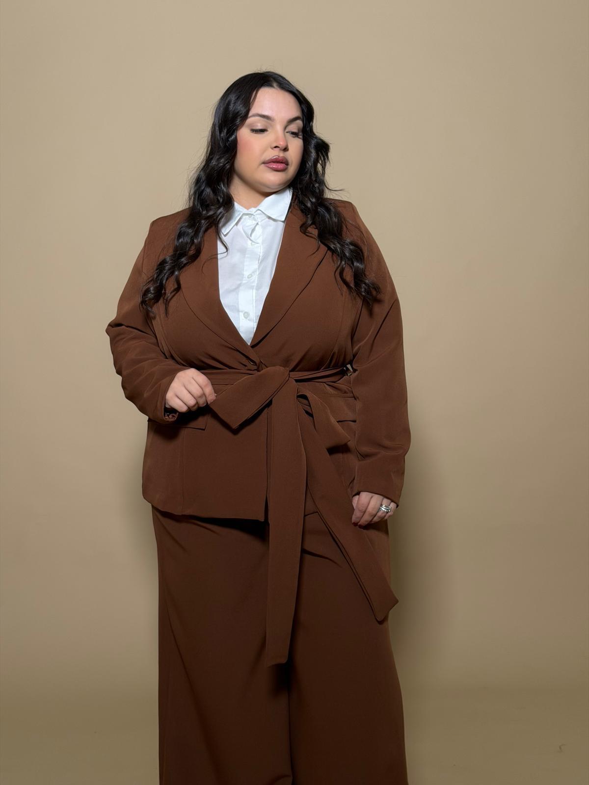 Giacca con fusciacca Fatal marrone