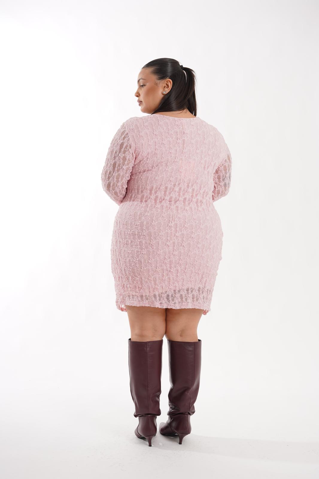 Dress in pizzo Valery rosa