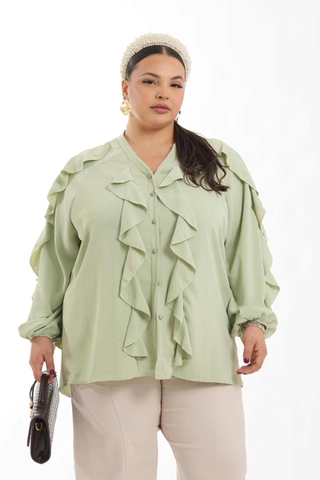 Camicia Adelaide verde menta