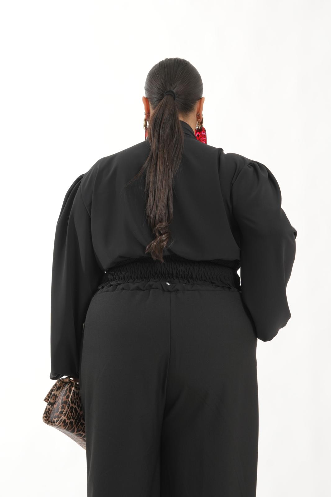 Camicia Crop Antea nero