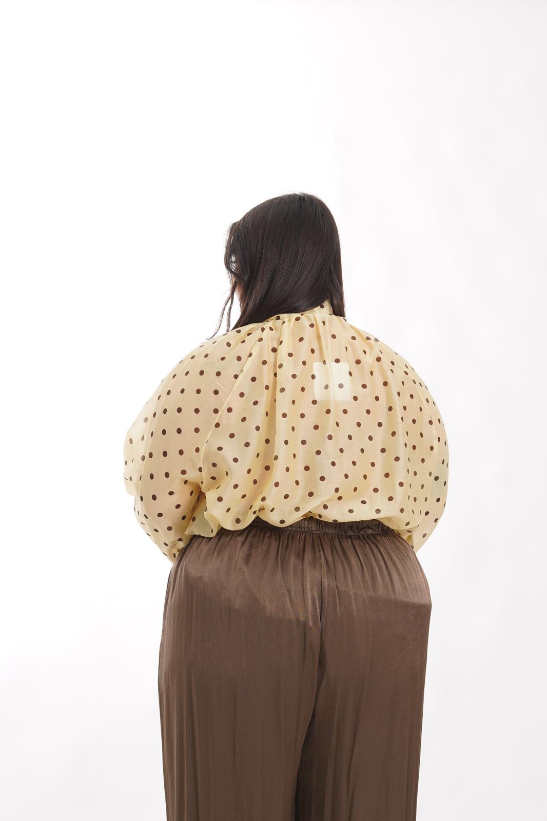 Blusa a pois Estela gialla