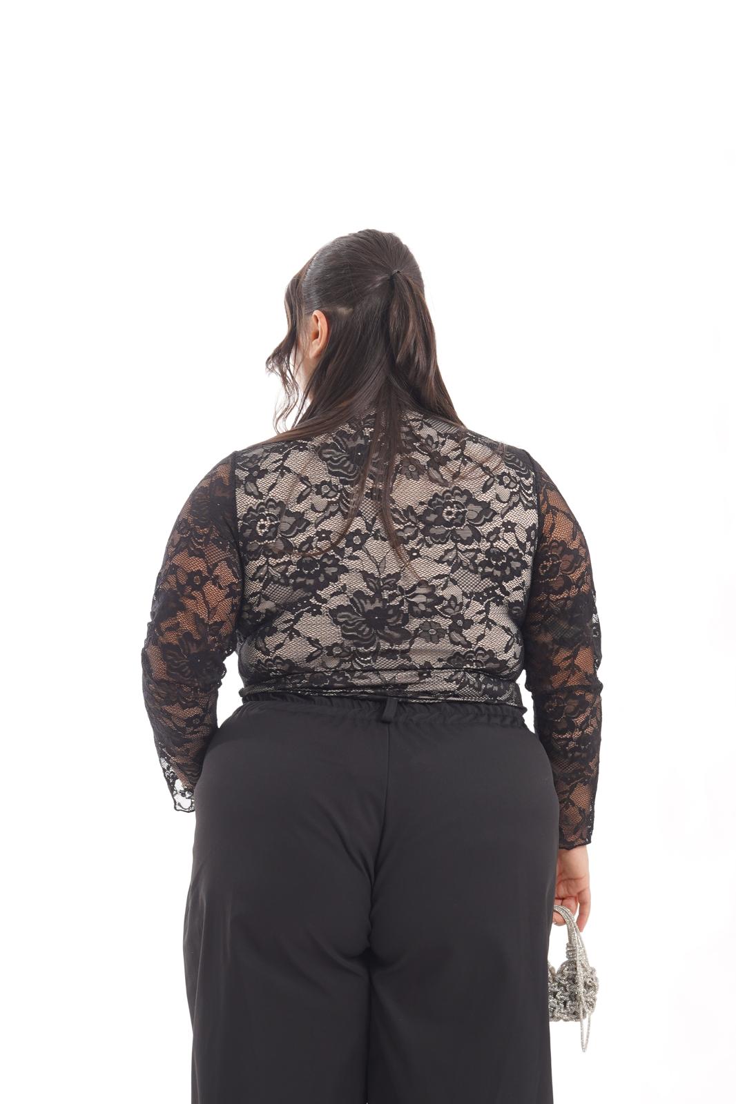 Body Nero Ricamato B010