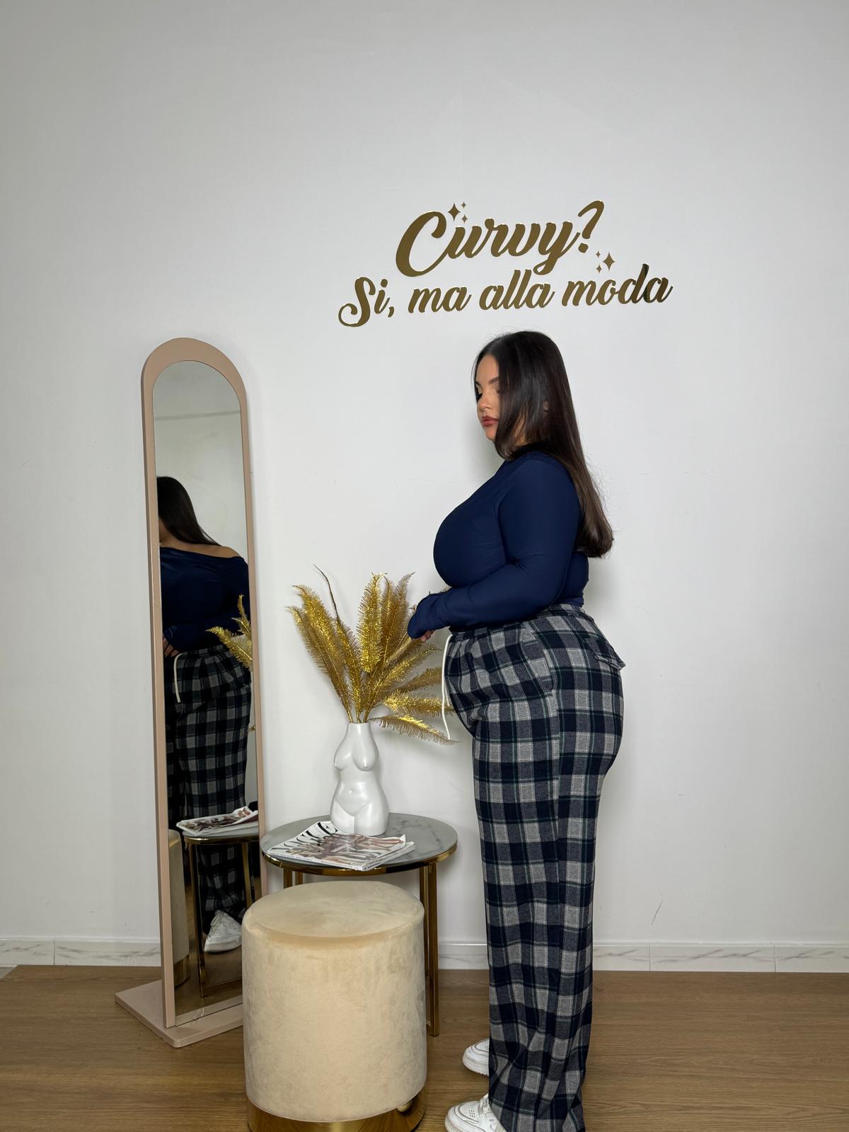 Pantatuta Quadri Blu