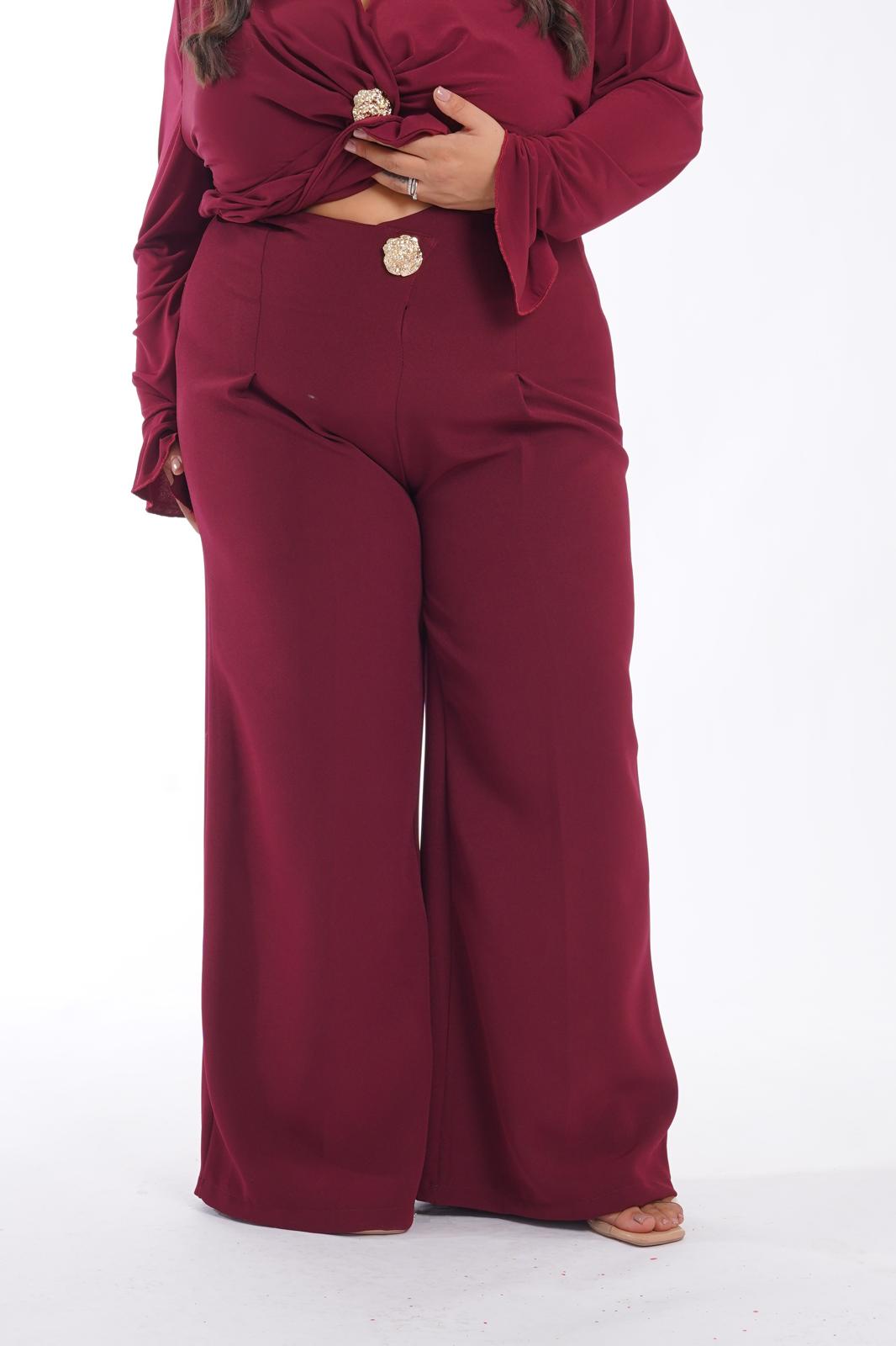 Pantalone classico Vera bordeaux