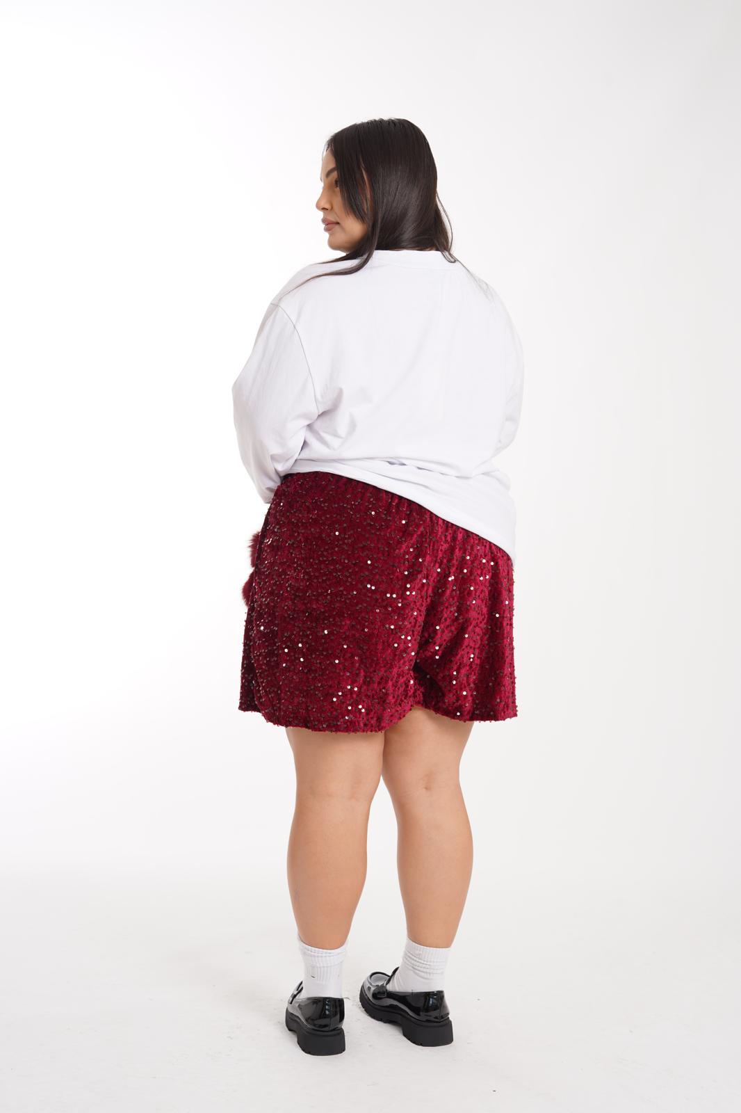 Pantagonna Paillette Amour bordeaux