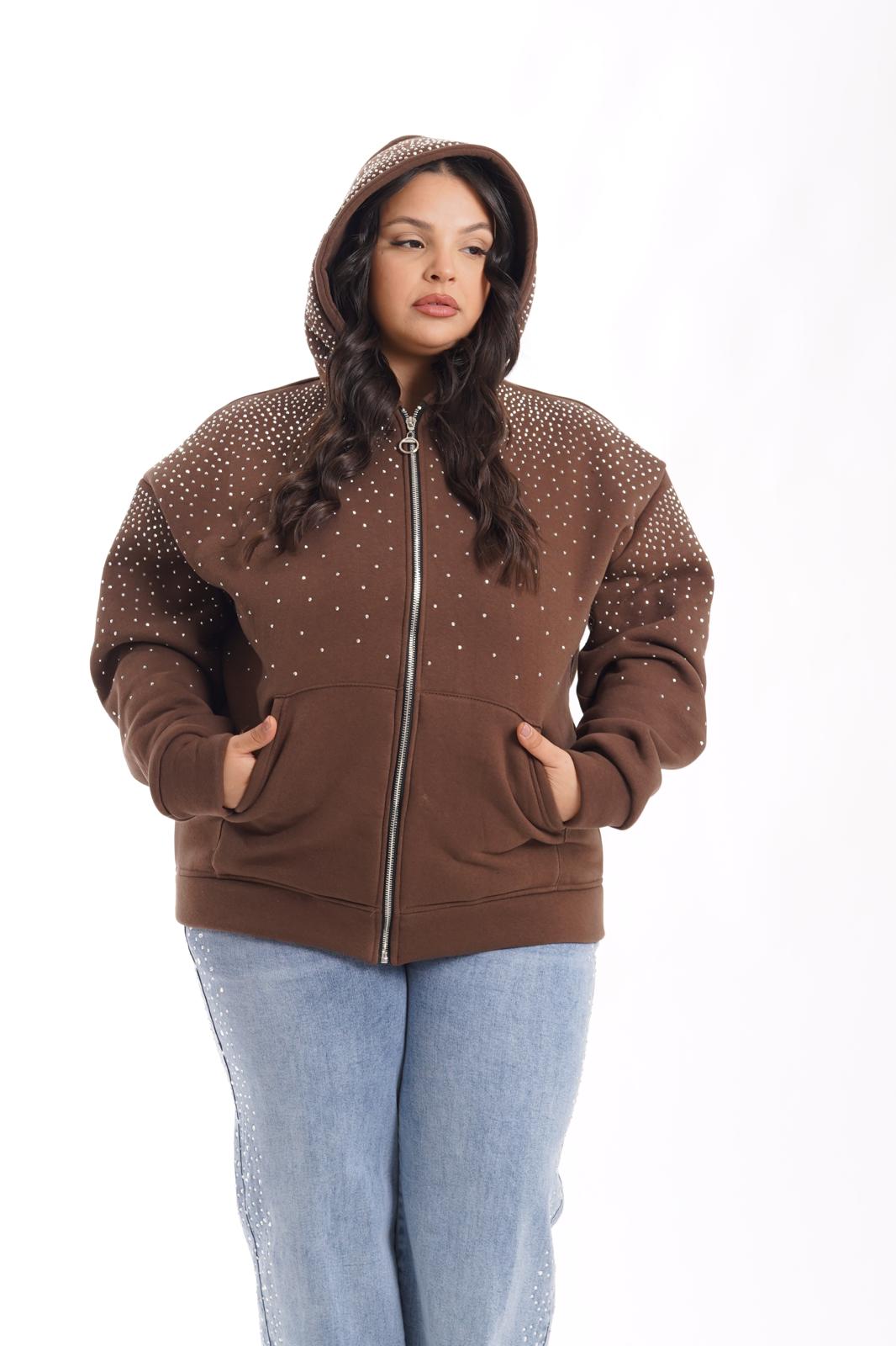 Maxi felpa Monte Carlo marrone