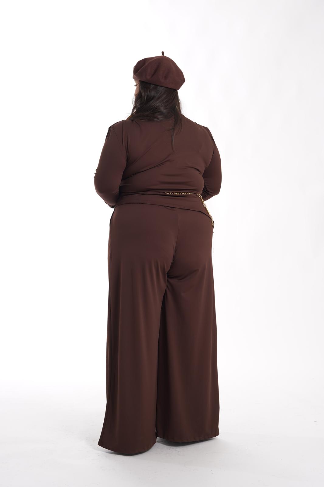 Coordinato Naomi in lycra 18 marrone