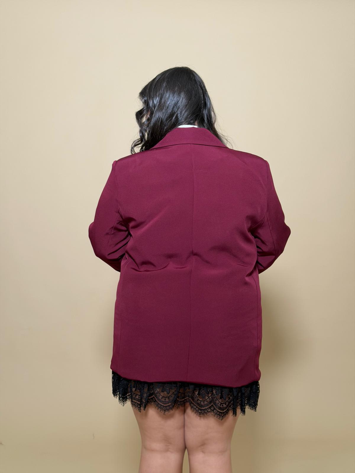 Chantal Burgundy Jacket Dress