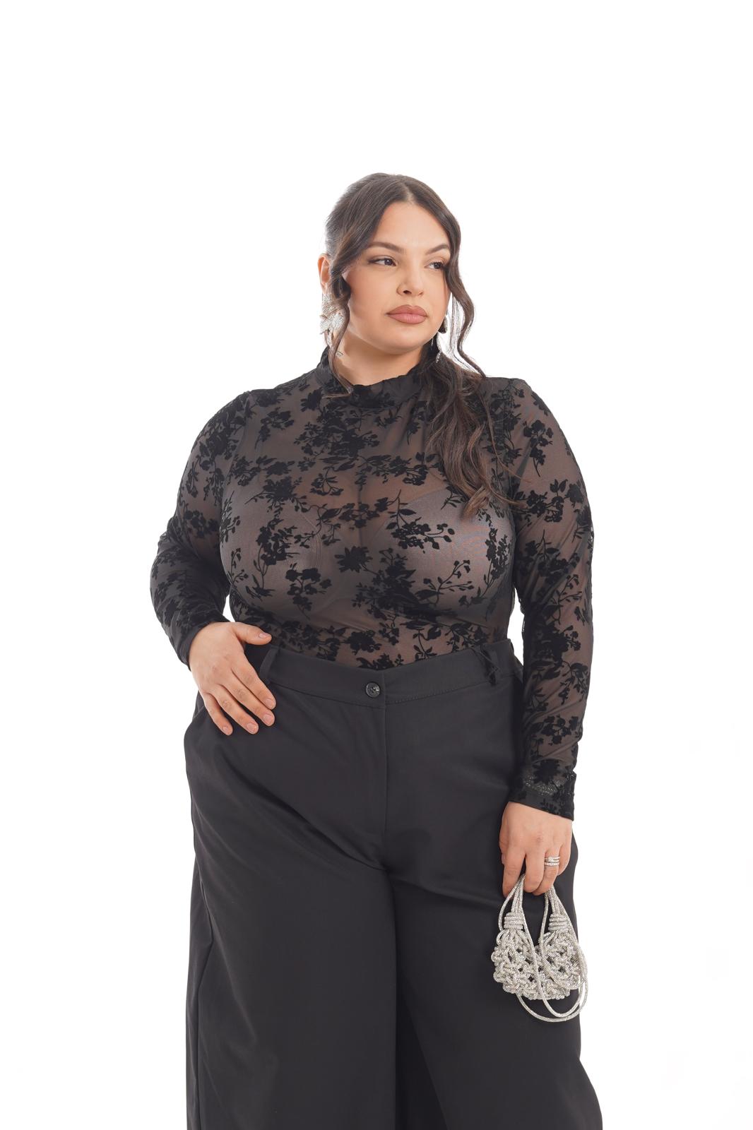 Body Trasparente Con Fiori B014